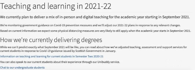 英国这些大学公布2021秋季开学安排！